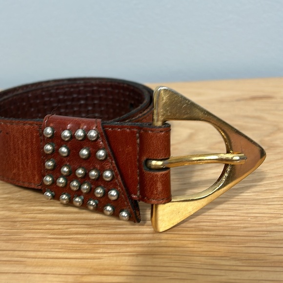 Matex Vintage Leather Women Gold Hardware Belt Concinto 1950 - Picture 6 of 16